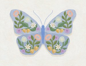 Vårblommor fjäril, 2023 (digital)
