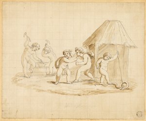Putti som iscensätter mytologiska scener av Lady Diana Beauclerk