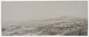Utsikt över Villa Pescatore från Villa Muti, Piombino av Lady Elizabeth Susan Percy