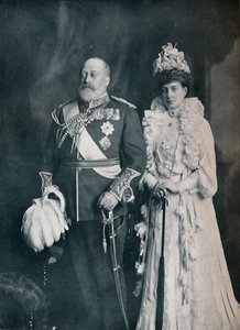 Kung Edward VII med drottning Alexandra, c1908 1911 av Lafayette