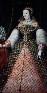 Porträtt av Catherine de Medici, drottningkonsort av kung Henrik II av Valois, ca 1547-59 (olja på duk)
