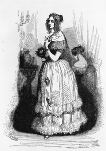 Illustration för hertiginnan av Langeais, roman av Honore de Balzac (1799-1850) från samlingen i flera volymer med titeln Human Comedy, gravyr av Laisne av Laisne Laisne