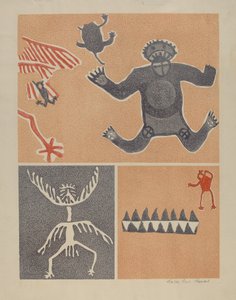 Petroglyph - Människofigurer av Lala Eve Rivol