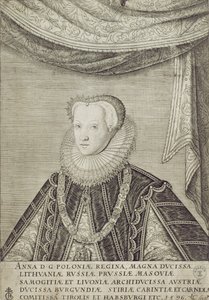 Anna Habsburg (1573-98) Drottning av Polen, 1596 av Lambert Cornelis