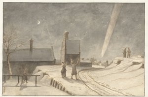 Falling Star ovanför Alkmaar av Lambert Doomer