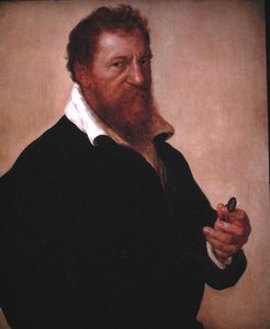 Självporträtt (olja på panel) av Lambert Lombard