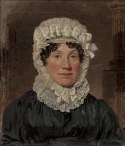 Porträtt av Mrs Ben Marshall (olja på duk) (se 158573 för par)