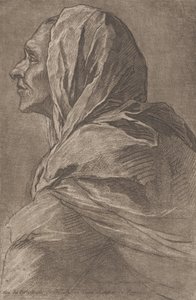 Huvudet på en kvinna, ca. 1758. av Lambert Sigisbert Adam
