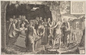 Lasarus uppståndelse, 1544. av Lambert Suavius