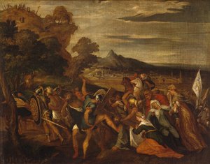 Road to Calvary av Lambert Sustris (ca 1515-efter 1560) av Lambert Sustris