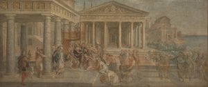 Drottningen av Saba före kung Salomo, ca 1545