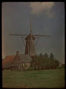 Väderkvarn i byn Het Klompje (eller: De Klomp), Zeist, på Koppeldijk av Lambertus Hendrik van Berk