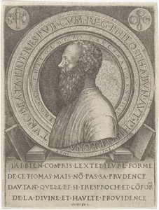 Portret van filolog Thomas van Ravenna av Lambertus Suavius