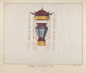 Design för en halllampa, ca. 1800-1810. av Lamqua