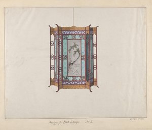 Design för en halllampa, ca. 1800-1810. av Lamqua