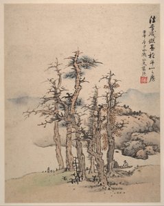 Landskap efter Song och Yuan mästare, 1642.