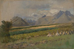 Höga Tatra från Strážky, 1878-80 av Laszlo Mednyanszky