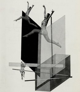 Mänsklig mekanik variation. Från Scenen på Bauhaus Scenen på Bauhaus, 1925. av Laszlo Moholy Nagy