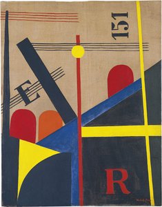 Stor järnvägsmålning, 1920 av Laszlo Moholy Nagy