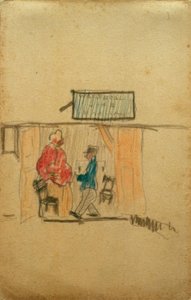 Namnlös (soldat framför puffmother) av Laszlo Moholy Nagy