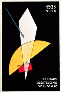 Affisch för en Bauhaus-utställning i Weimar, Tyskland, 1923
