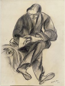 Sittande figurläsning, 1919 av Laszlo Moholy Nagy