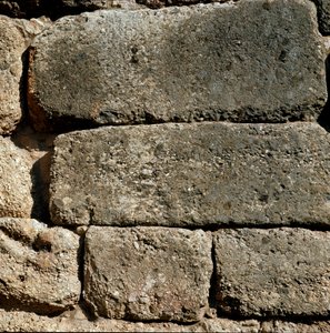 Murar nära Lions Gate: platsen för den antika staden Mykenes, på Peloponnesos (1500-1100 f.Kr.) Grekland