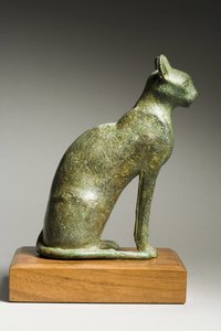Katt, sen dynastisk period, 664-332 f.Kr. (brons) av Late Period Egyptian