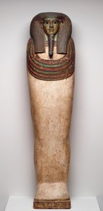 Kista av Horankh, c.700 f.Kr. (trä, gesso, färg, obsidian, kalcit och brons) av Late Period Egyptian
