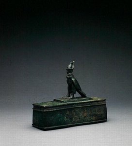 Falcon relikvie (brons) (brons) av Late Period Egyptian