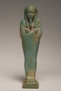 Shabti-figur för Padineith (fajans) (se även 247997) av Late Period Egyptian