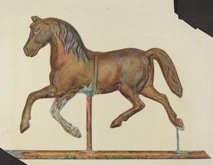 Liten Metal Weather Vane, c. 1940. av Laura Bilodeau
