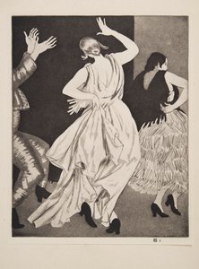 Spansk dansare nr 1, pub. 1923. av Laura Knight