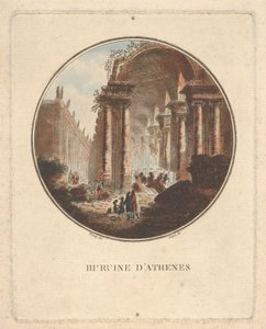 Atens ruiner med en välvd portik, ca. 1770-1808.
