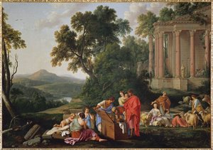 Laban cherchant ses idoles dans les bagages de JacobLaban söker efter sina idoler bland Jakobs ägodelar ...