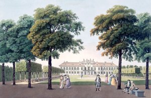 Utsikt över slottet Hetzendorf, Wien, 1790-talet