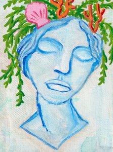 Sjöjungfru, 2025 (akryl på duk)