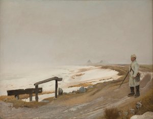 Dimmig vinterdag. Karrebæksminde av Laurits Andersen Ring