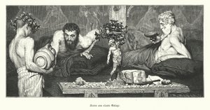 Grekiskt vin (gravyr) av Lawrence (after) Alma Tadema