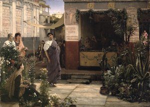 Ein römischer Blumenmarkt von Lawrence Alma-Tadema