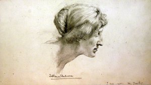 Porträttstudie av fröken Barber av Lawrence Alma Tadema