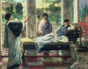 Catullus läser sina dikter i Lesbias hus, 1870 av Lawrence Alma Tadema
