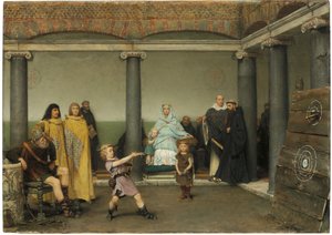 Die Erziehung der Kinder von Clotilde und Clovis, 1868 von Lawrence Alma Tadema