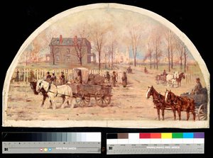 The Ogden Residence efter branden 1871 (olja på duk) av Lawrence Carmichael Earle