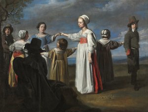 Cirkel i Le Nain - dansande barn, ca 1650