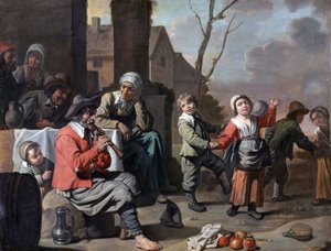 Cirkeln i Le Nain - Bondebarn som dansar, 1650-taletFXD