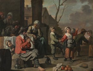 Cirkeln i Le Nain - bondebarn dansar, 1650-talet