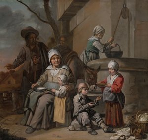 Le Maître aux Béguins - Bondefamilj vid en brunn, 1650-60