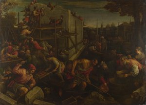 Babels torn, ca. 1600 av Leandro Bassano
