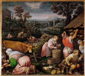 Maj (målning på duk) av Leandro da Ponte Bassano